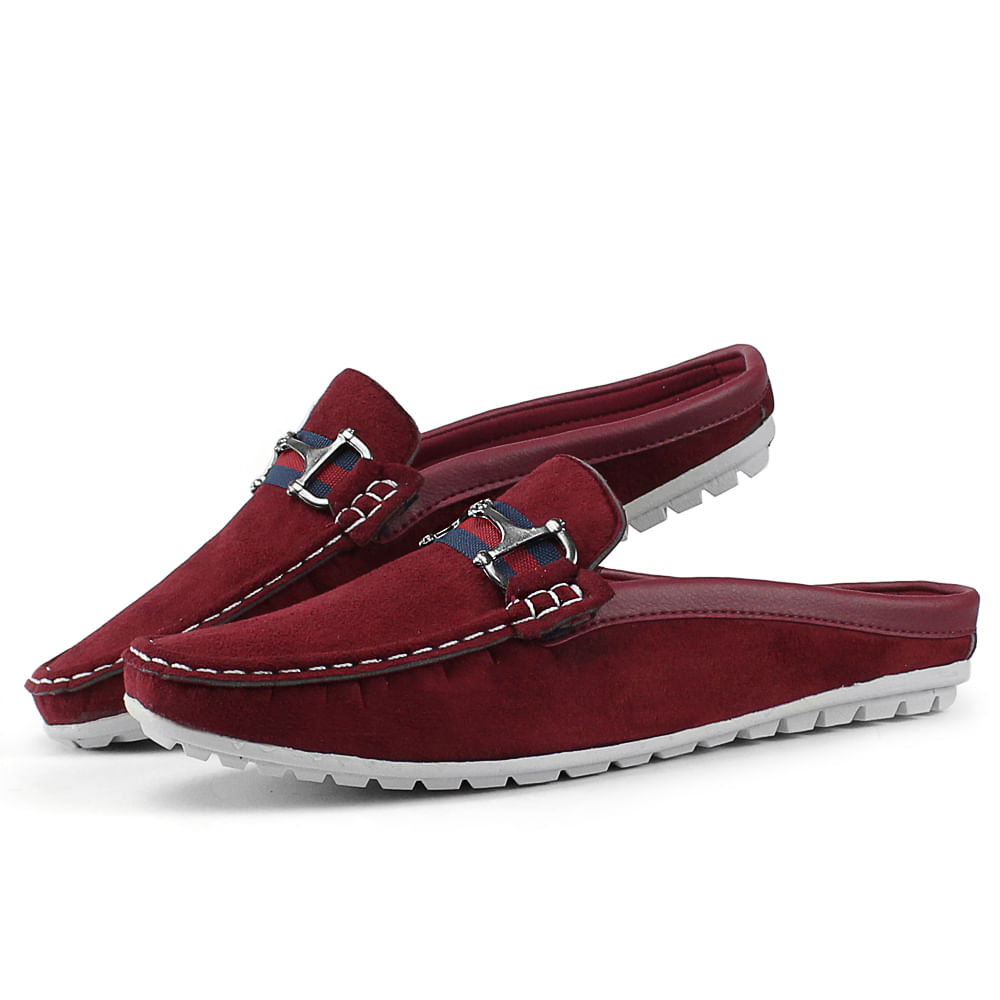 Sapato best sale mule vermelho