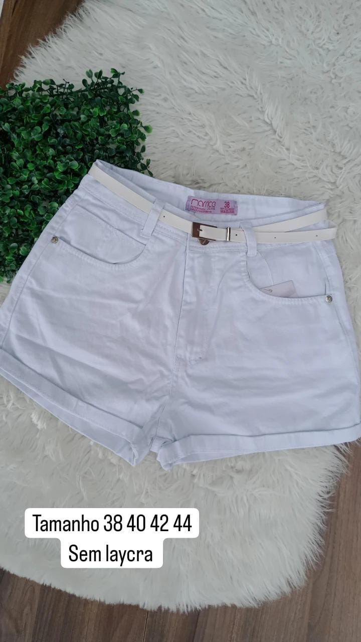 Short Jeans Feminino Branco
